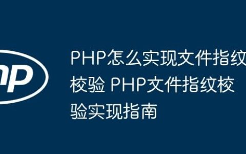 PHP怎么实现文件指纹校验 PHP文件指纹校验实现指南