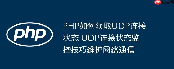 PHP如何获取UDP连接状态 UDP连接状态监控技巧维护网络通信