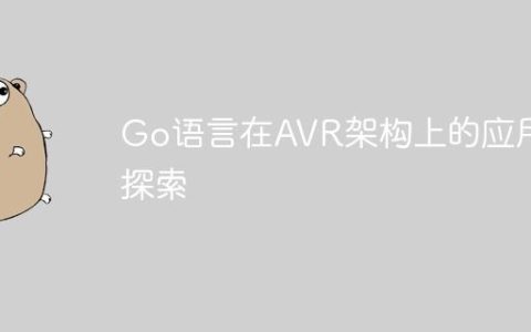 Go语言在AVR架构上的应用探索