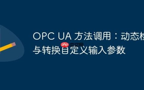 OPC UA 方法调用：动态检测与转换自定义输入参数