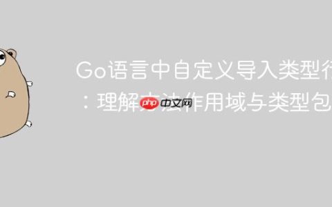 Go语言中自定义导入类型行为：理解方法作用域与类型包装