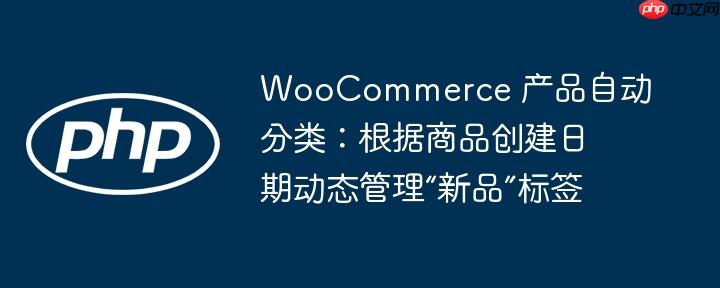 WooCommerce 产品自动分类:根据商品创建日期动态管理“新品”标签