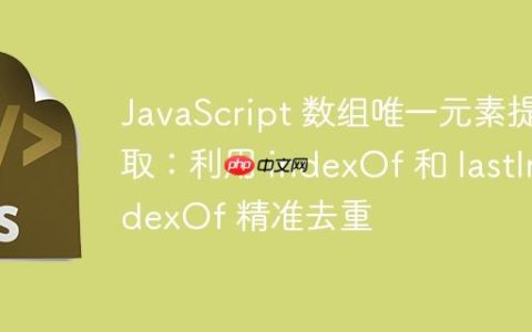 JavaScript 数组唯一元素提取：利用 indexOf 和 lastIndexOf 精准去重