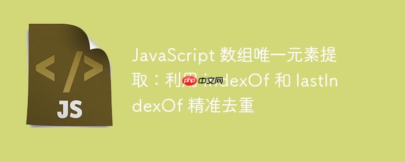 JavaScript 数组唯一元素提取:利用 indexOf 和 lastIndexOf 精准去重