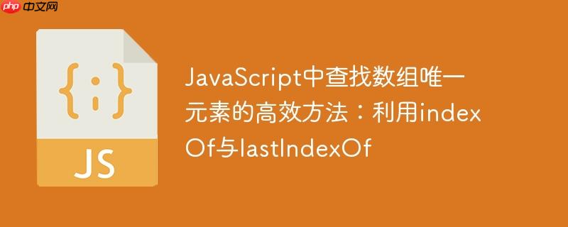 JavaScript中查找数组唯一元素的高效方法:利用indexOf与lastIndexOf