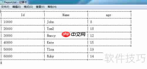 DB Master生成数据库表的TXT格式报表方法
