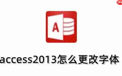 access2013怎么更改字体？access2013更改字体的操作步骤