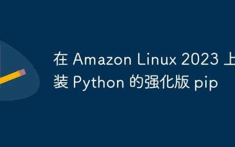 在 Amazon Linux 2023 上安装 Python 的强化版 pip