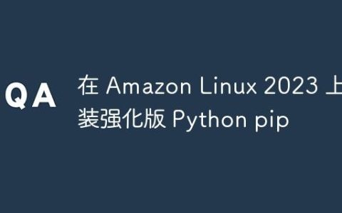 在 Amazon Linux 2023 上安装强化版 Python pip