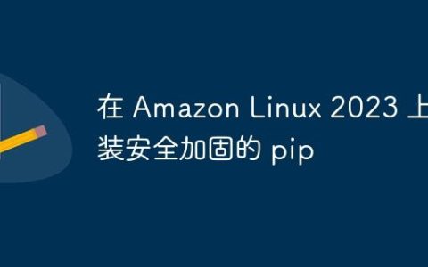 在 Amazon Linux 2023 上安装安全加固的 pip