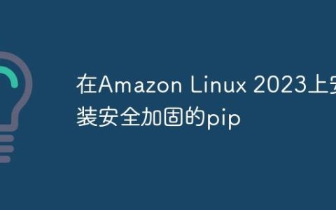 在Amazon Linux 2023上安装安全加固的pip