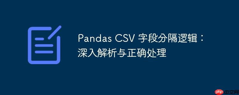 pandas csv 字段分隔逻辑:深入解析与正确处理