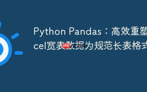 Python Pandas：高效重塑Excel宽表数据为规范长表格式