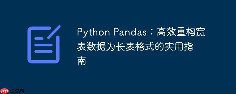 Python Pandas:高效重构宽表数据为长表格式的实用指南
