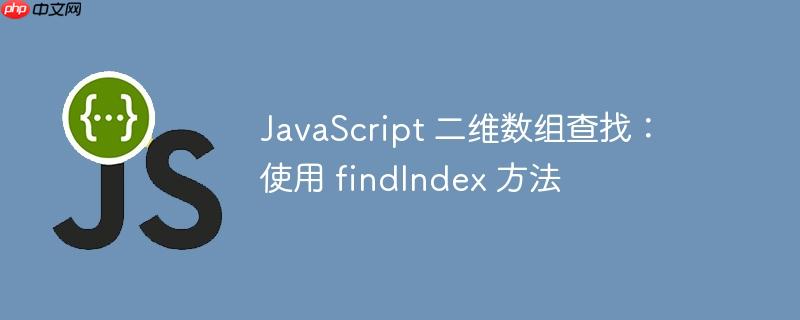javascript 二维数组查找:使用 findindex 方法