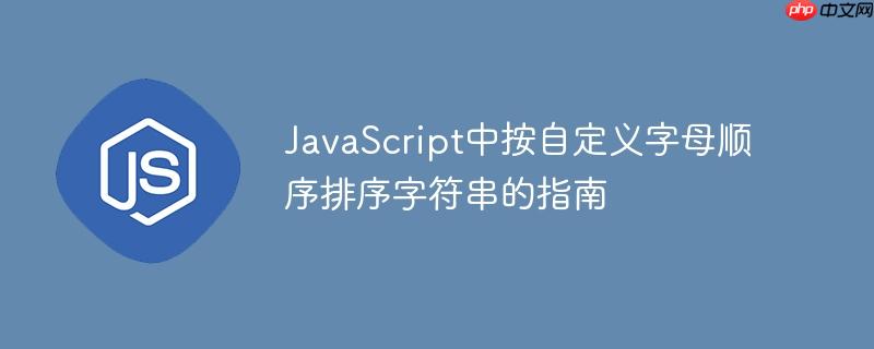 JavaScript中按自定义字母顺序排序字符串的指南