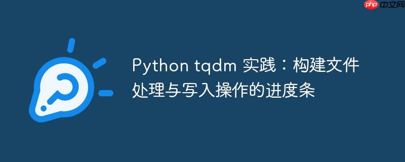 Python tqdm 实践:构建文件处理与写入操作的进度条