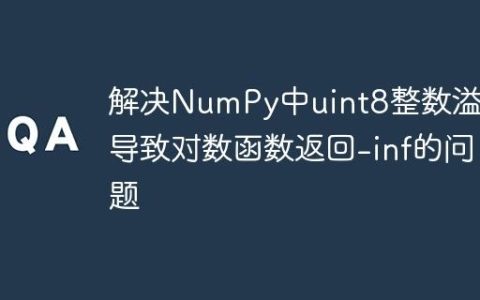 解决NumPy中uint8整数溢出导致对数函数返回-inf的问题