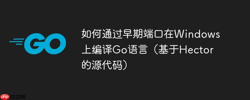 如何通过早期端口在Windows上编译Go语言(基于Hector的源代码)