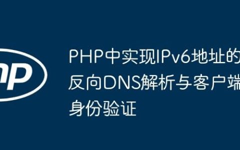 PHP中实现IPv6地址的反向DNS解析与客户端身份验证