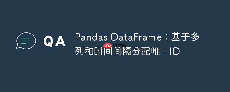 pandas dataframe:基于多列和时间间隔分配唯一id