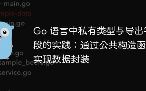Go 语言中私有类型与导出字段的实践：通过公共构造函数实现数据封装