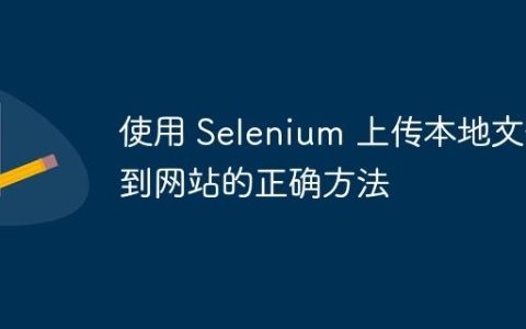 使用 Selenium 上传本地文件到网站的正确方法