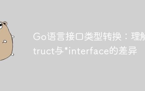Go语言接口类型转换：理解*struct与*interface的差异