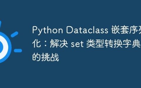 Python Dataclass 嵌套序列化：解决 set 类型转换字典的挑战