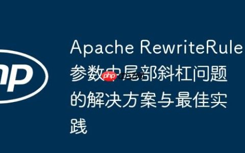 Apache RewriteRule参数中尾部斜杠问题的解决方案与最佳实践