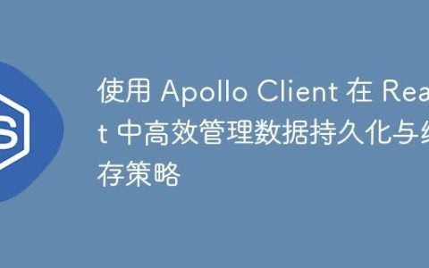 使用 Apollo Client 在 React 中高效管理数据持久化与缓存策略