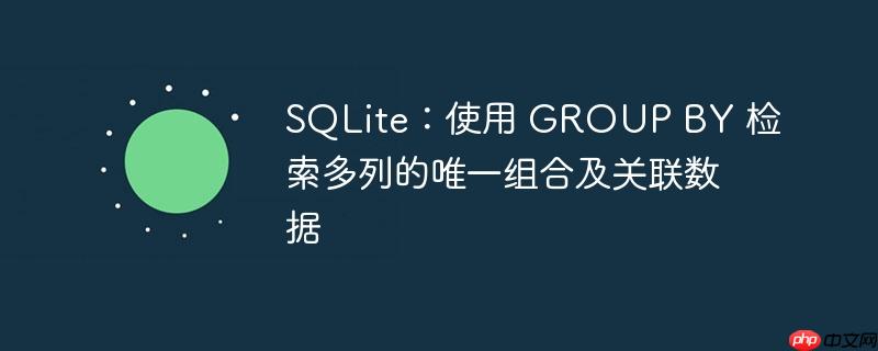 SQLite:使用 GROUP BY 检索多列的唯一组合及关联数据