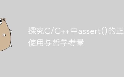 探究C/C++中assert()的正确使用与哲学考量