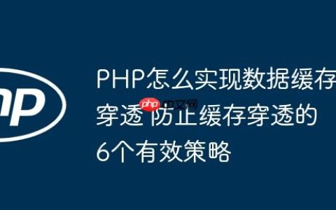 PHP怎么实现数据缓存穿透 防止缓存穿透的6个有效策略