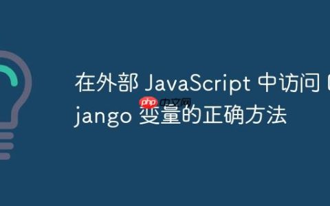 在外部 JavaScript 中访问 Django 变量的正确方法