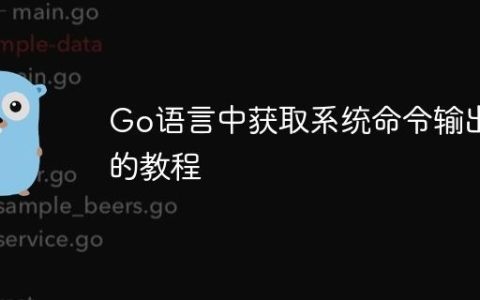 Go语言中获取系统命令输出的教程