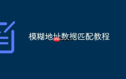 模糊地址数据匹配教程