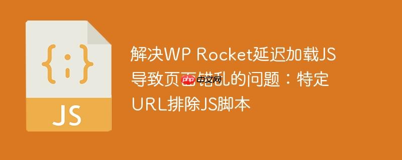 解决wp rocket延迟加载js导致页面错乱的问题:特定url排除js脚本