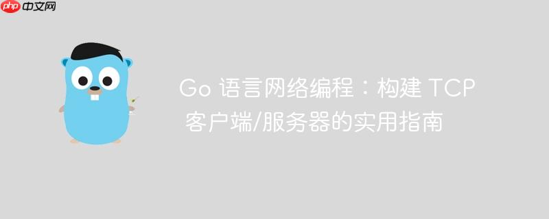 go 语言网络编程:构建 tcp 客户端/服务器的实用指南