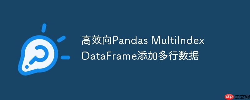 高效向pandas multiindex dataframe添加多行数据
