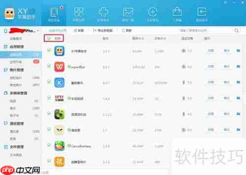 XY苹果助手备份:如何备份应用数据