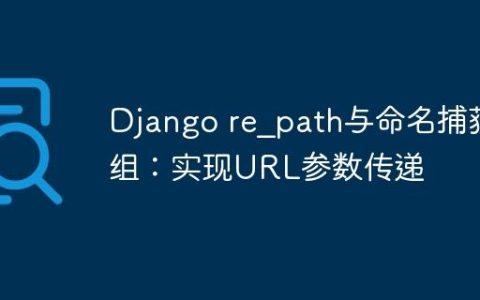 Django re_path与命名捕获组：实现URL参数传递