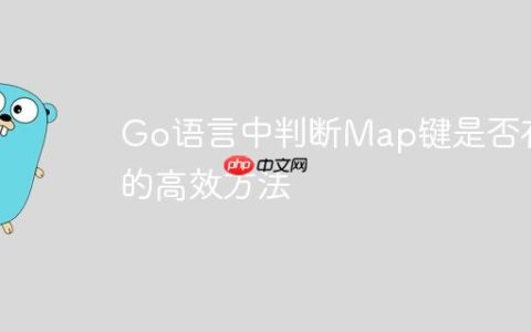 Go语言中判断Map键是否存在的高效方法