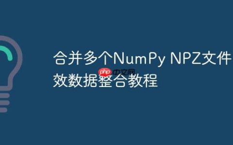 合并多个NumPy NPZ文件：高效数据整合教程