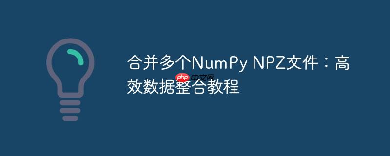 合并多个NumPy NPZ文件:高效数据整合教程