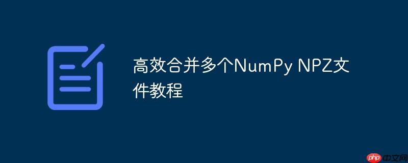 高效合并多个NumPy NPZ文件教程