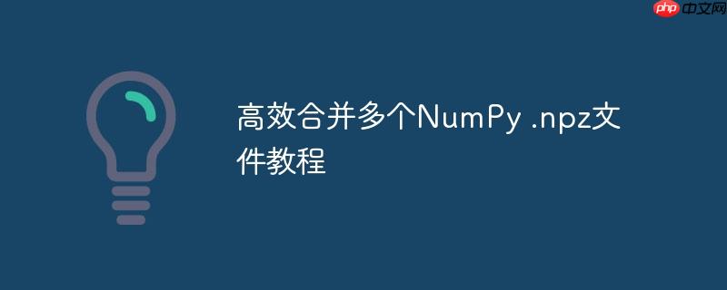 高效合并多个NumPy .npz文件教程