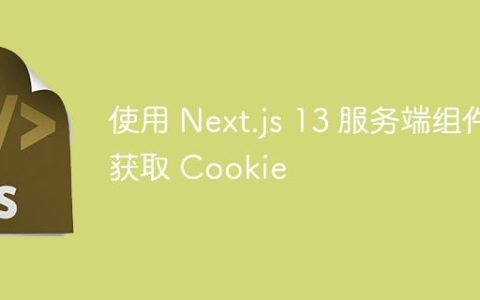 使用 Next.js 13 服务端组件获取 Cookie