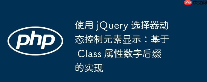 使用 jquery 选择器动态控制元素显示:基于 class 属性数字后缀的实现