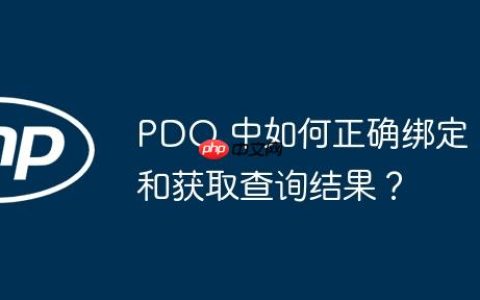 PDO 中如何正确绑定和获取查询结果？